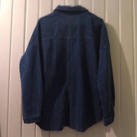 Womens teal corduroy shacket-oversized X-small NWT - Picture 3 of 7
